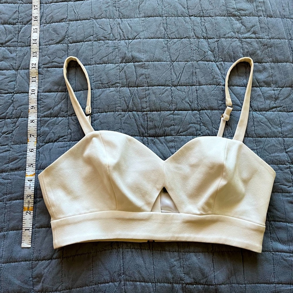 White bralette with silk lining
